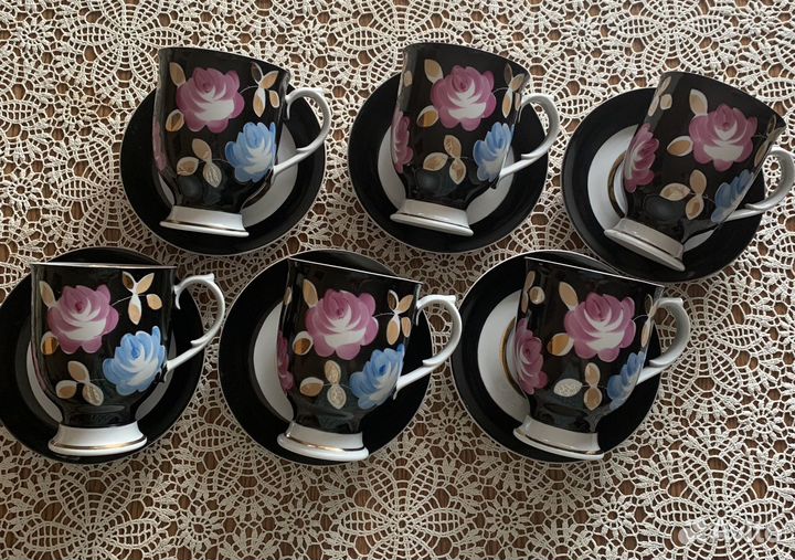 Чайная пара-гигант Дулево 1989 год бронь