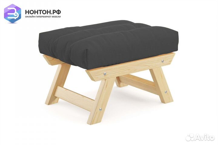 Пуф Амбер темно-серый