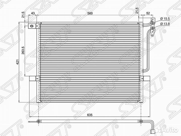 Радиатор кондиционера BMW X3 03-10