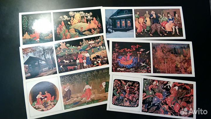 Изделия мастеров Палеха,набор открыток 1978г