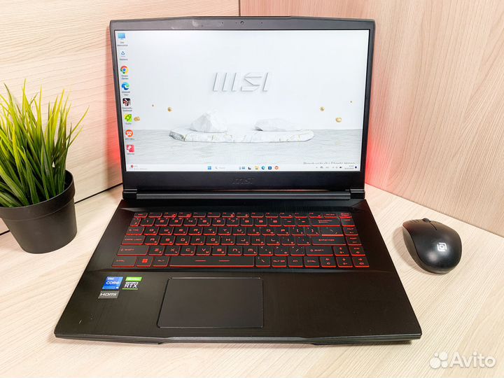 Игровой ноутбук MSI Core i5 11400/RTX 3050-4Gb