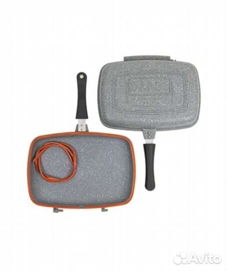 Сковорода - гриль dariis 34х24 см двусторонняя