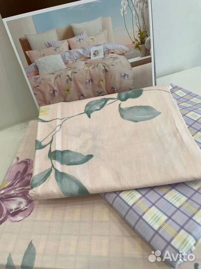 Сатиновое белье с пододеяльником на молнии