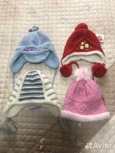 Зимние шапки для детей новые. Польша
