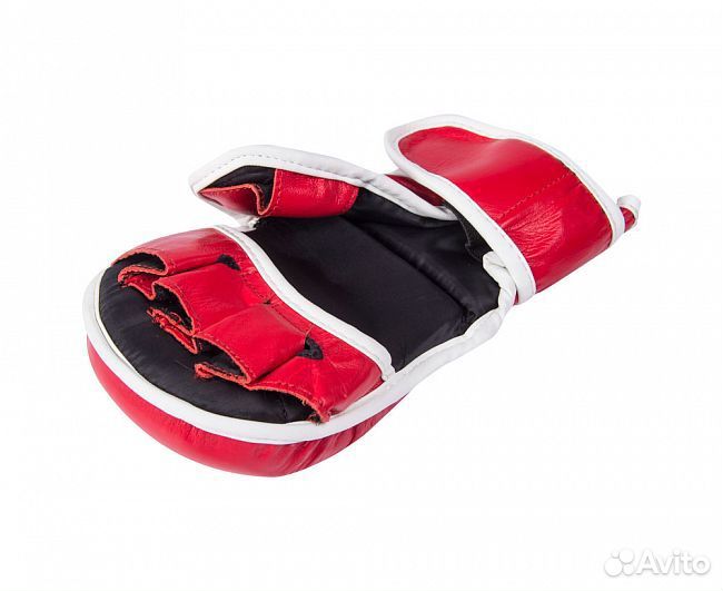 Перчатки для мма Clinch Union кожа красные (S)