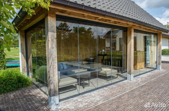 Раздвижные окна двери для беседок, террас, веранд