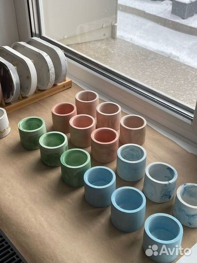 Горшки из гипса