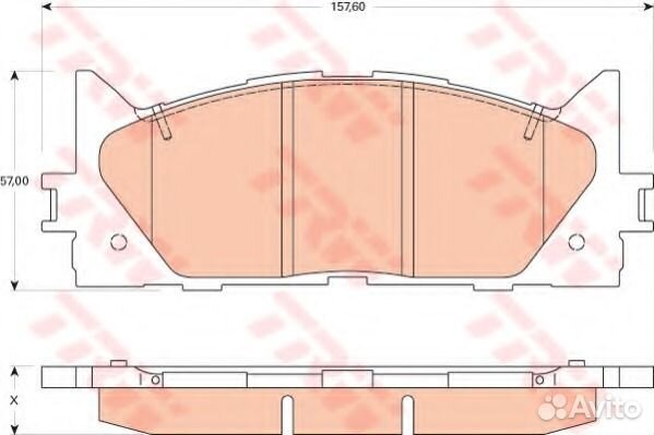 TRW GDB3429 Колодки тормозные toyota camry V40V50