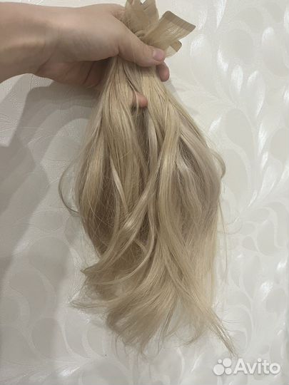 Волосы для наращивания 40 см блон haerhop