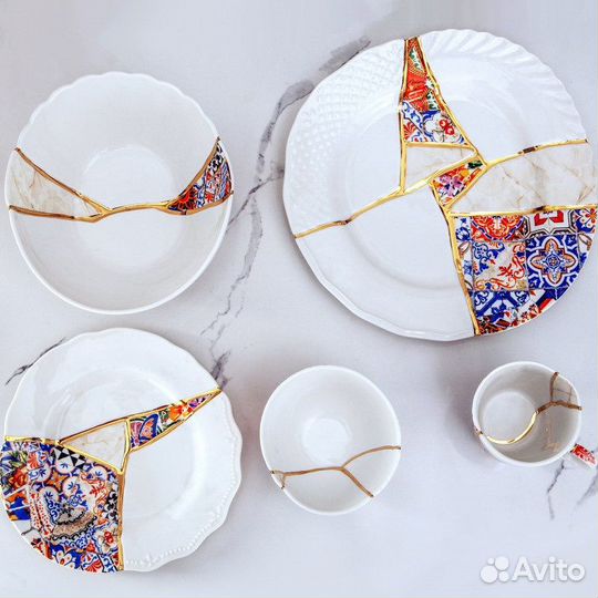 Посуда в стиле Seletti Kintsugi Селетти Кинцуги