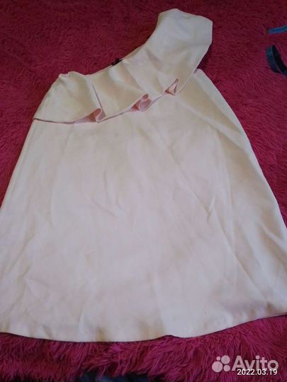 Платье атлас на одно плечо