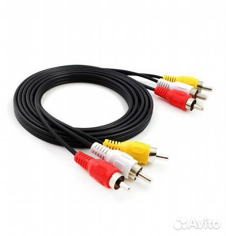 Кабель 3RCA-3RCA (тюльпаны)