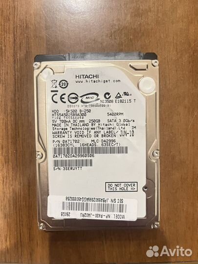 Жесткий диск 250гб 2.5