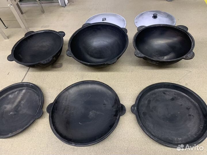 Казан с крышкой сковородой (8-16л)