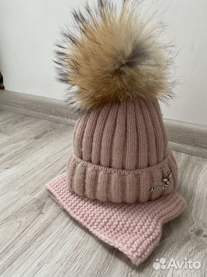 Шапка и снуд на девочку 2 года