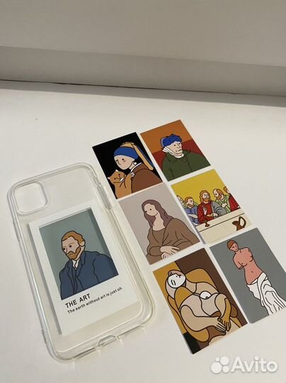 Чехол на iPhone 11 силиконовый с открытками