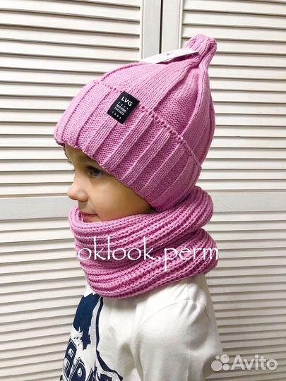 Зимний комплект шапка снуд