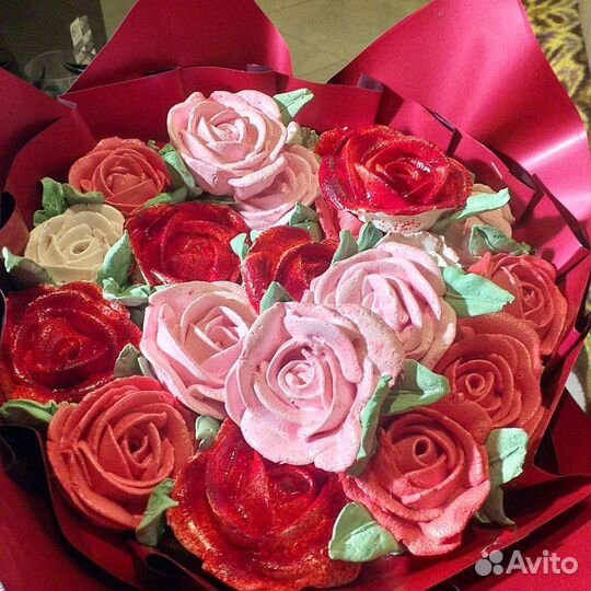 Букеты из зефира. Съедобные букеты