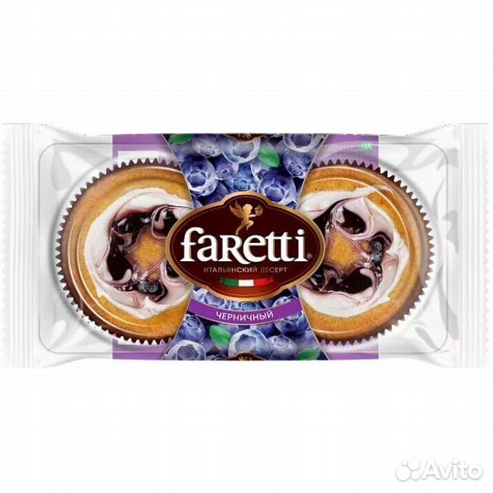 Пирожное Фаретти Флоренция Черничное 130г