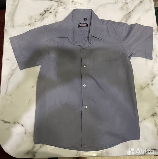 Рубашка школьная с коротким рукавом