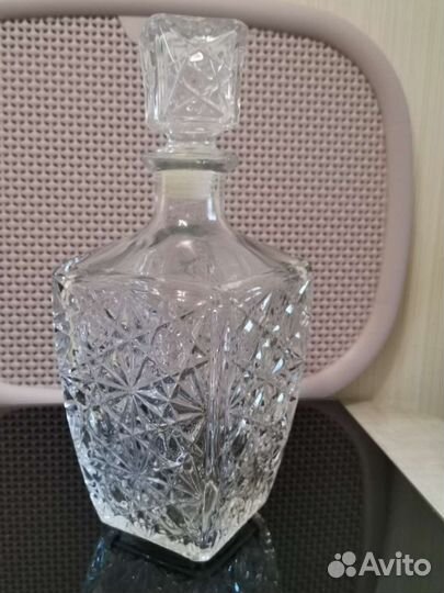 Штоф хрустальный+ 4 стакана