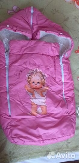 Меховой конверт в коляску