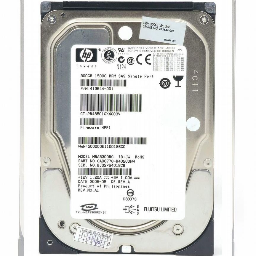 [413644-001] Жесткий Диск Hp 300gb Sas 3,5" Hdd 413644-001