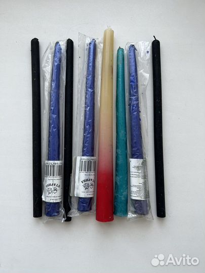 Свечи восковые цветные черные