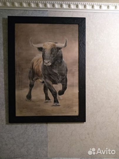 Картина эксклюзивная, пастель 81/110см