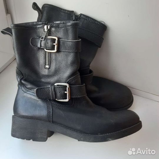 Байкерские ботинки 37 кожа