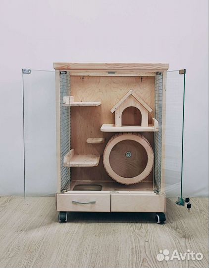 Клетка-витрина для шиншилл, дегу, хорька, белки