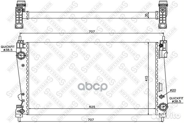 1025770SX радиатор системы охлаждения Opel Cor