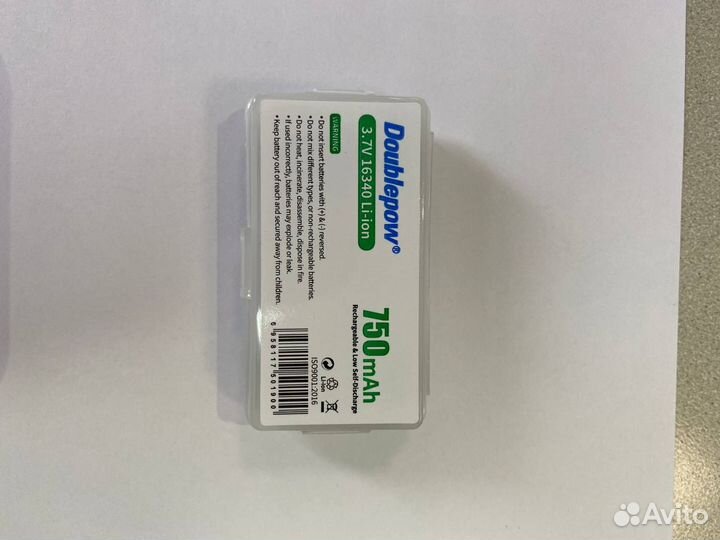 Аккумуляторная батарея Doublepow RCR123A 3.7v