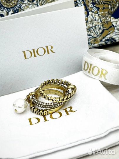Кольцо dior тройное (premium)