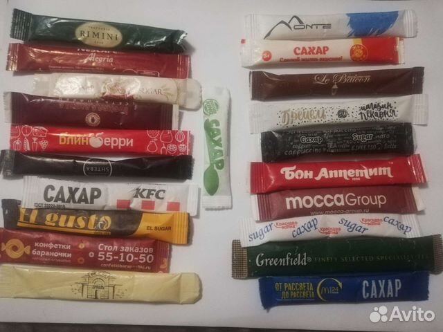 Пакетики сахара в коллекцию