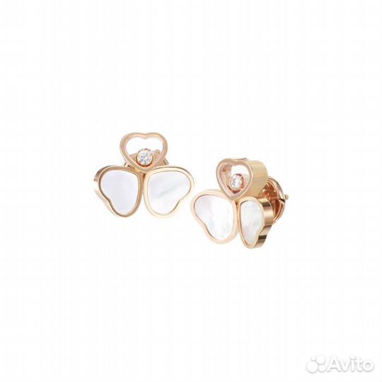 Серьги Chopard Happy Hearts Rose Gold & Mother of