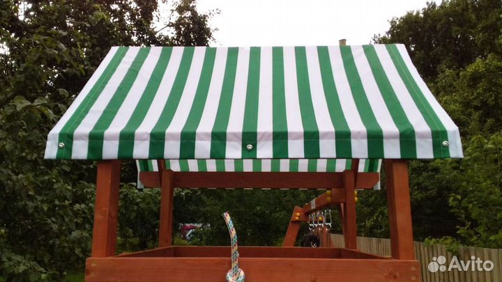 Детский спортивный комплекс с крышей для дачи