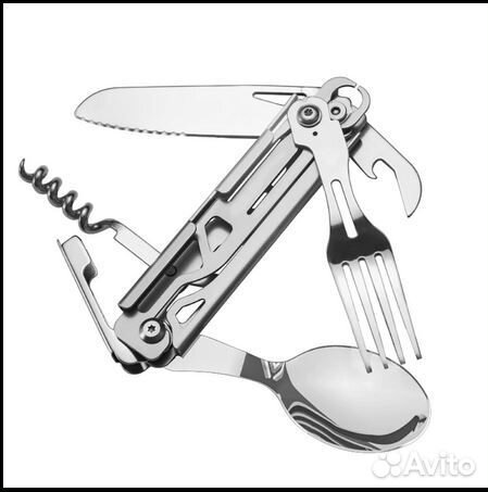Мультитул походный. Складные столовые приборы