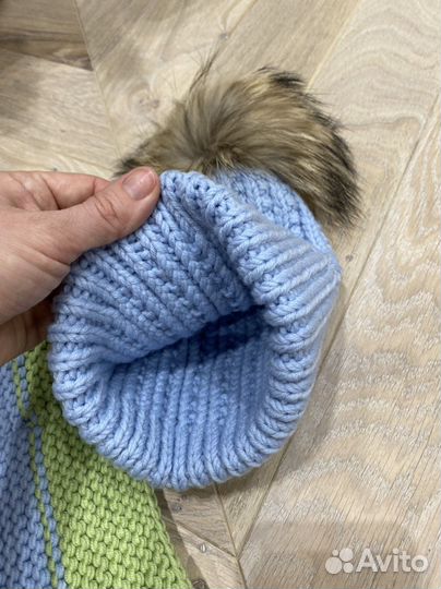 Шапка со снудом зимняя на мальчика или девочку