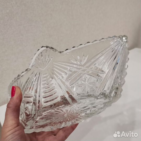 Советская хрустальная ваза Ладья