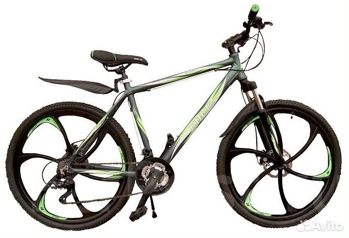 Велосипед roliz 26-3110-2 темнозел-черный