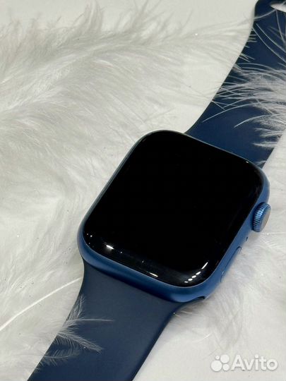 Часы apple watch 7 45 mm blue