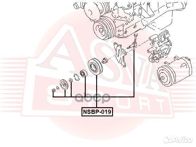 Ролик натяжной навесного оборудования nsbp019 asva