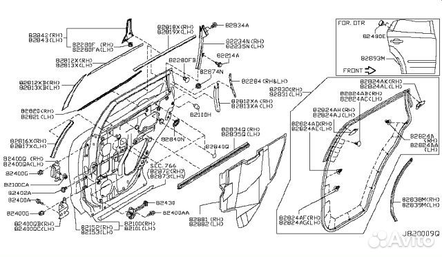 Петля двери передней левой нижняя\ Nissan X-Trail T31 07