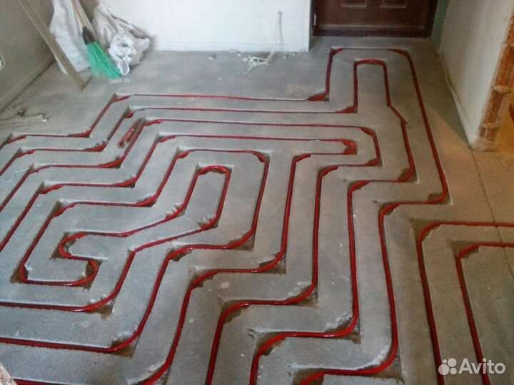 Монтаж теплого пола в готовую стяжку