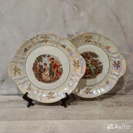 Фарфоровые блюда с ушками и тарелки Мадонна Герман