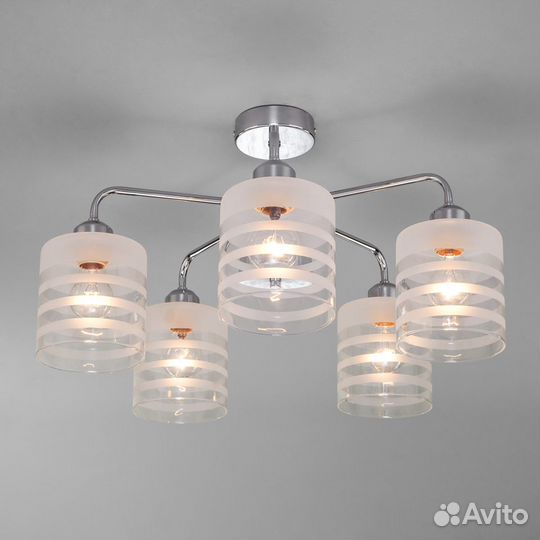 Потолочная люстра Eurosvet 30176/5 хром Essence a0