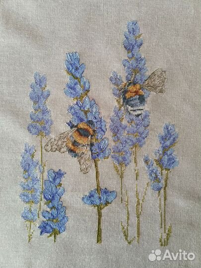Картина вышитая крестом, ручная работа