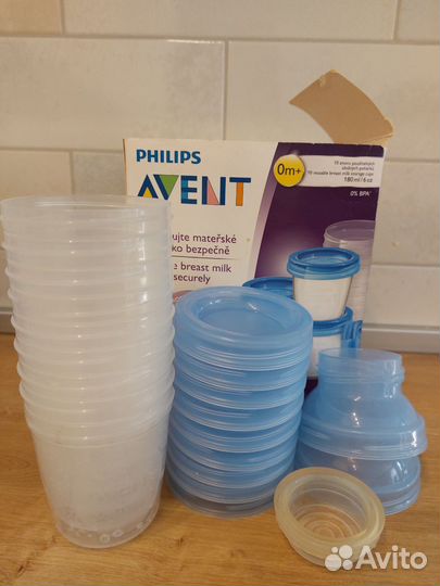 Баночки для хранения грудного молока Avent