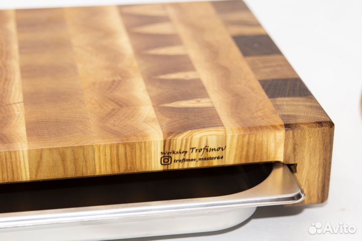 Торцевая разделочная доска с гастроемкостью